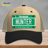 Hunter Vermont Novelty License Plate Hat Mesh / Khaki|Black