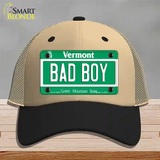 Bad Boy Vermont Novelty License Plate Hat Mesh / Khaki|Black