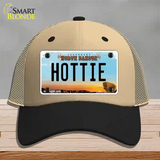 Hottie North Dakota Novelty License Plate Hat Mesh / Khaki|Black