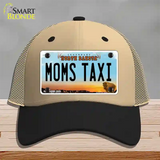 Moms Taxi North Dakota Novelty License Plate Hat Mesh / Khaki|Black