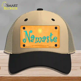 Namaste Novelty License Plate Hat Mesh / Khaki|Black