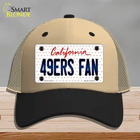 49ERS Fan California Novelty License Plate Hat Mesh / Khaki|Black