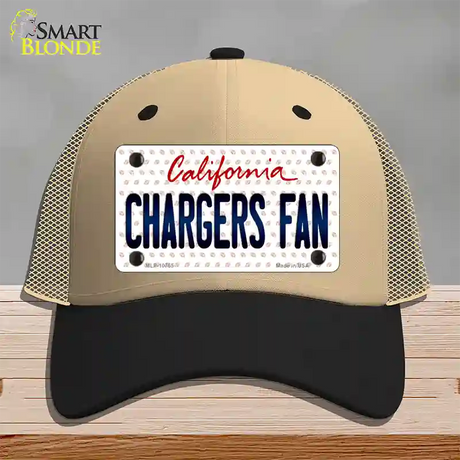 Chargers Fan California Novelty License Plate Hat Mesh / Khaki|Black