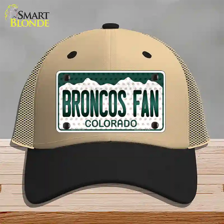 Broncos Fan Colorado Novelty License Plate Hat Mesh / Khaki|Black