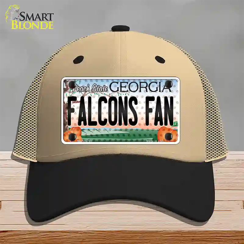 Falcons Fan Georgia Novelty License Plate Hat Mesh / Khaki|Black