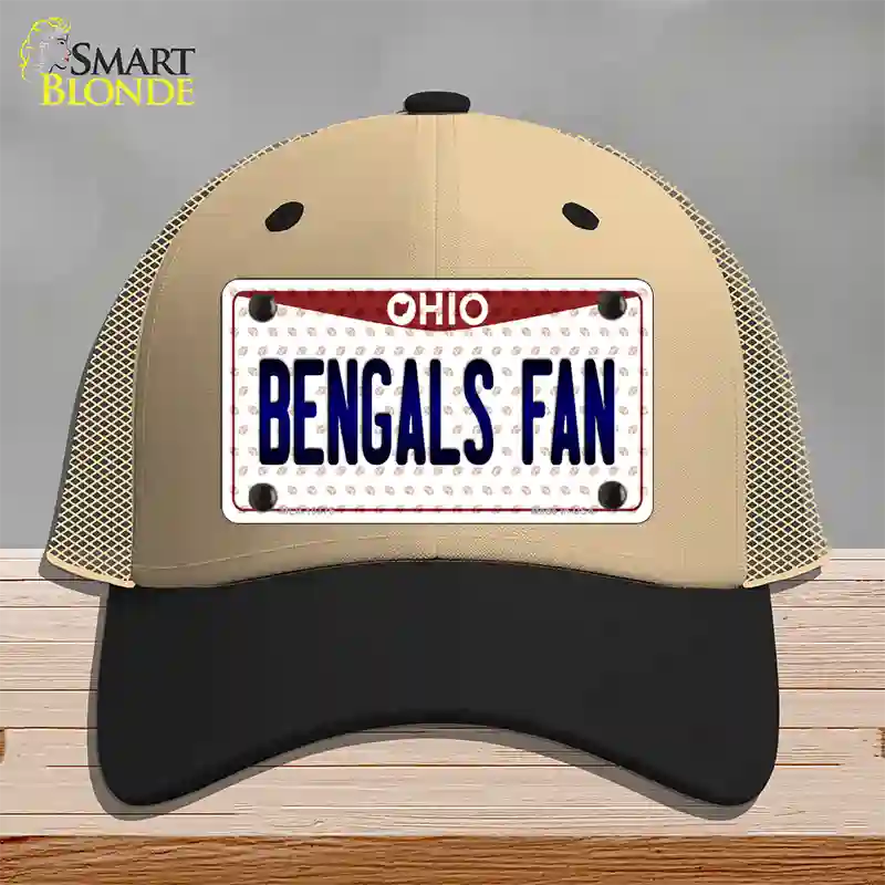 Bengals Fan Ohio Novelty License Plate Hat Mesh / Khaki|Black