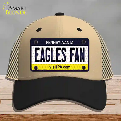 Eagles Fan Pennsylvania Novelty License Plate Hat Mesh / Khaki|Black