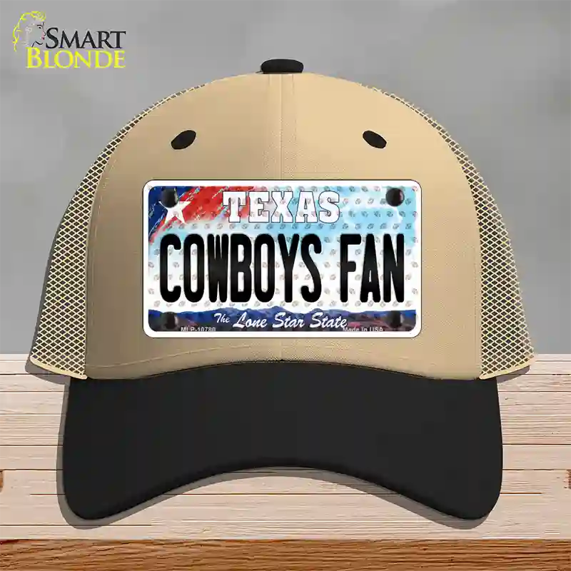 Cowboys Fan Texas Novelty License Plate Hat Mesh / Khaki|Black