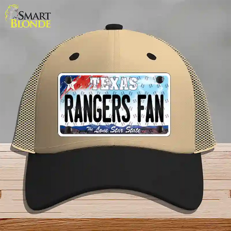 Rangers Fan Texas Novelty License Plate Hat Mesh / Khaki|Black