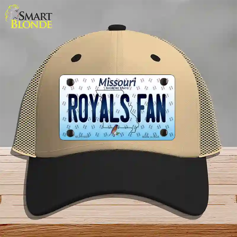 Royals Fan Missouri Novelty License Plate Hat Mesh / Khaki|Black