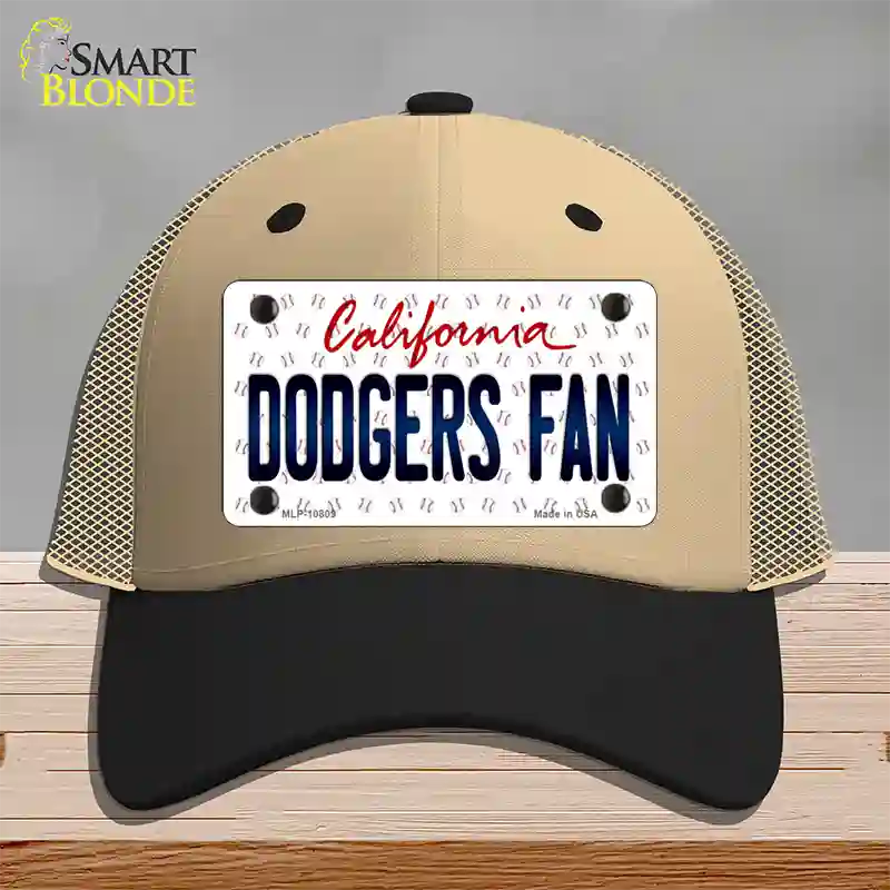 Dodgers Fan California Novelty License Plate Hat Mesh / Khaki|Black