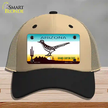 Roadrunner Arizona Novelty License Plate Hat Mesh / Khaki|Black