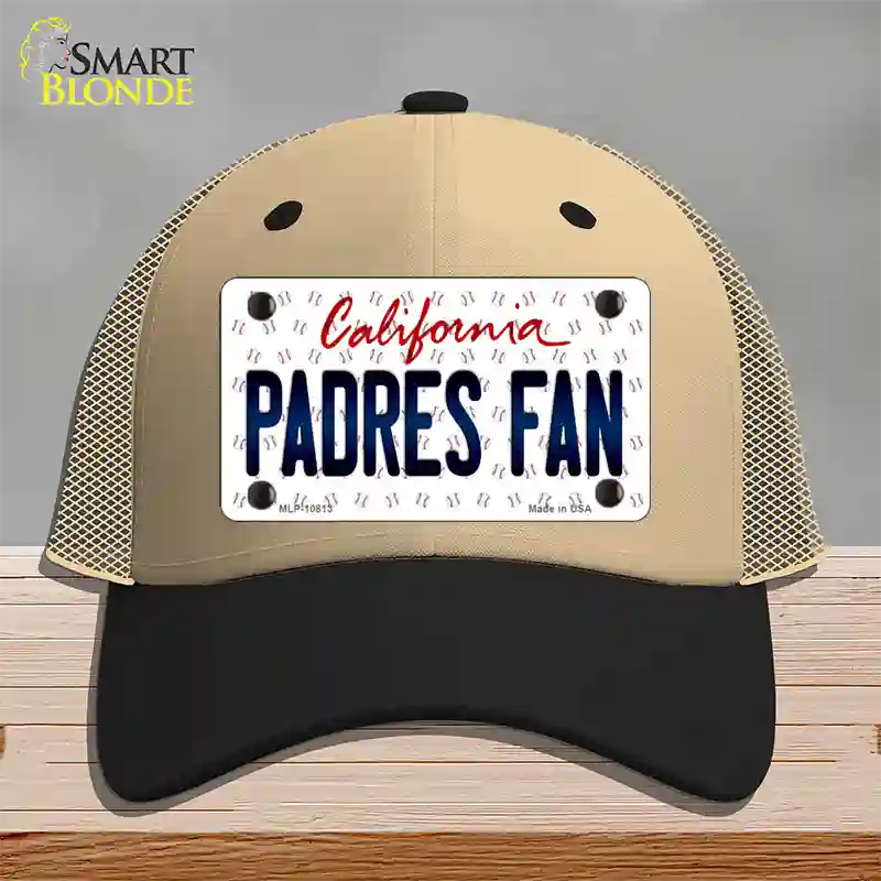 Padres Fan California Novelty License Plate Hat Mesh / Khaki|Black