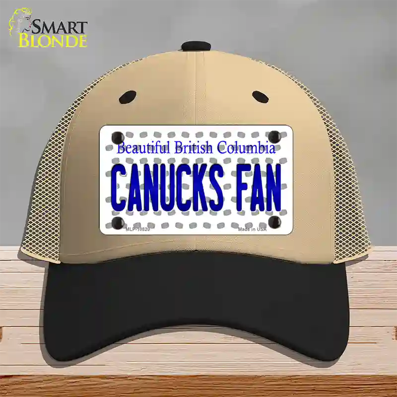 Canucks Fan British Columbia Novelty License Plate Hat Mesh / Khaki|Black