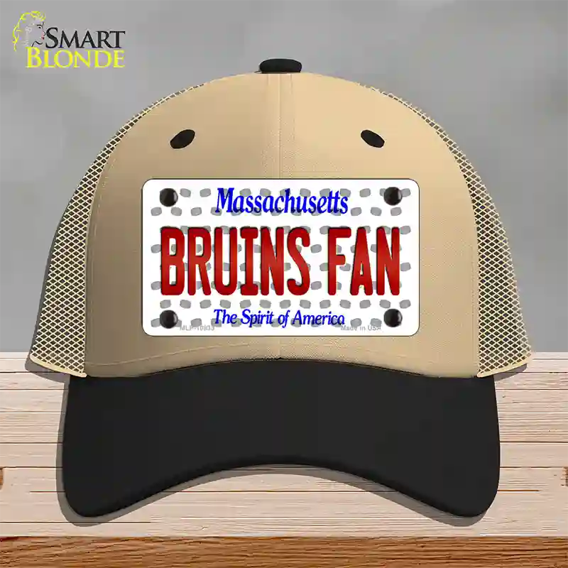 Bruins Fan Massachusetts Novelty License Plate Hat Mesh / Khaki|Black