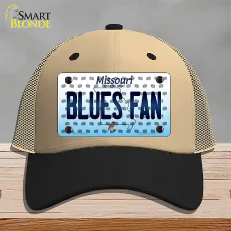 Blues Fan Missouri Novelty License Plate Hat Mesh / Khaki|Black