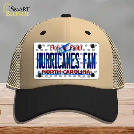 Hurricanes Fan North Carolina Novelty License Plate Hat Mesh / Khaki|Black