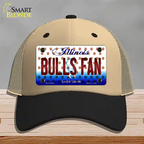 Bulls Fan Illinois Novelty License Plate Hat Mesh / Khaki|Black