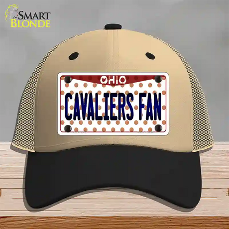 Cavaliers Fan Ohio Novelty License Plate Hat Mesh / Khaki|Black