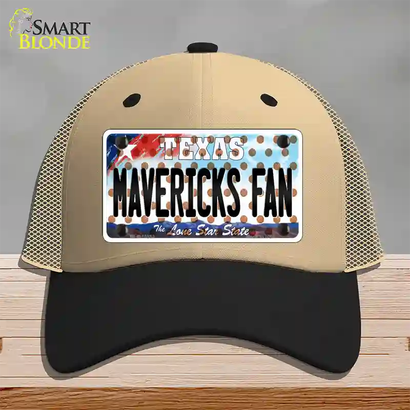 Mavericks Fan Texas Novelty License Plate Hat Mesh / Khaki|Black