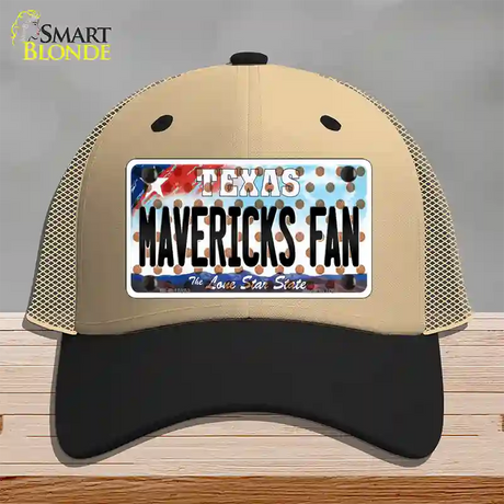 Mavericks Fan Texas Novelty License Plate Hat Mesh / Khaki|Black