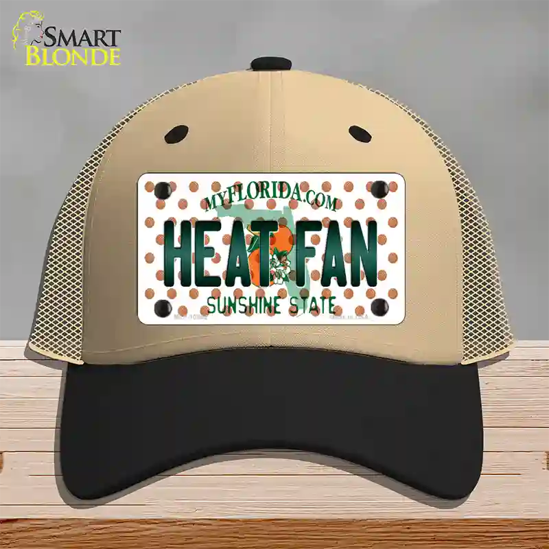 Heat Fan Florida Novelty License Plate Hat Mesh / Khaki|Black