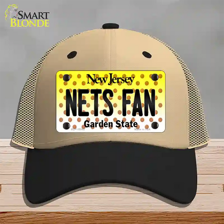 Nets Fan New Jersey Novelty License Plate Hat Mesh / Khaki|Black