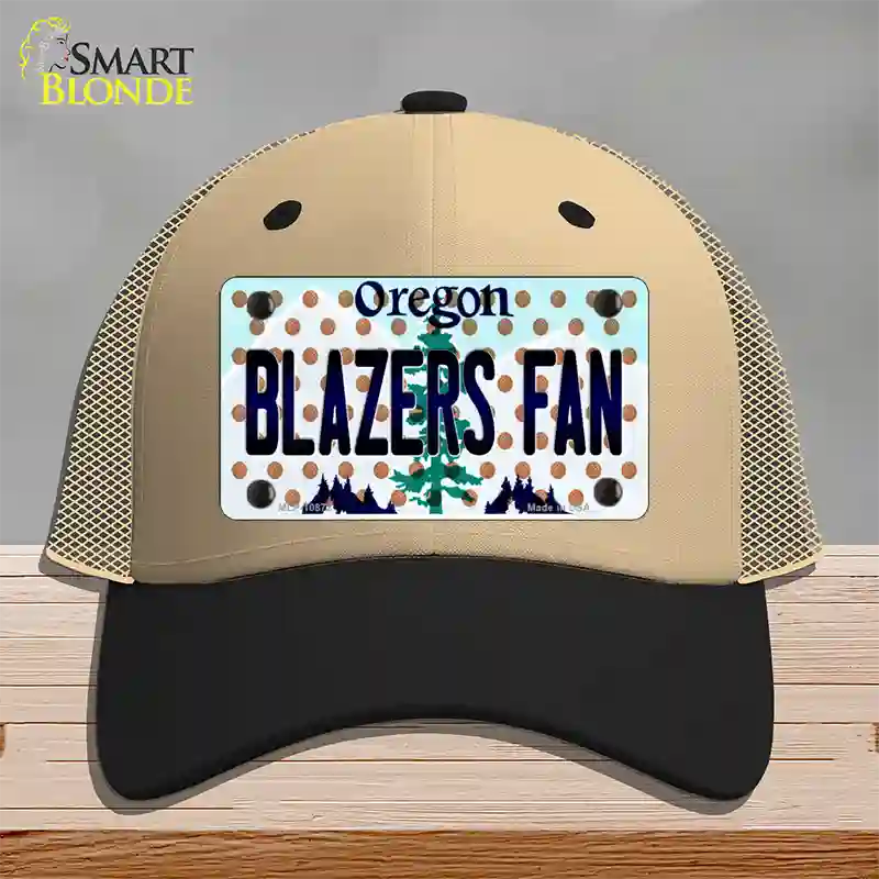 Blazers Fan Oregon Novelty License Plate Hat Mesh / Khaki|Black