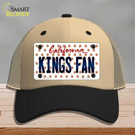 California Kings Fan Novelty License Plate Hat Mesh / Khaki|Black