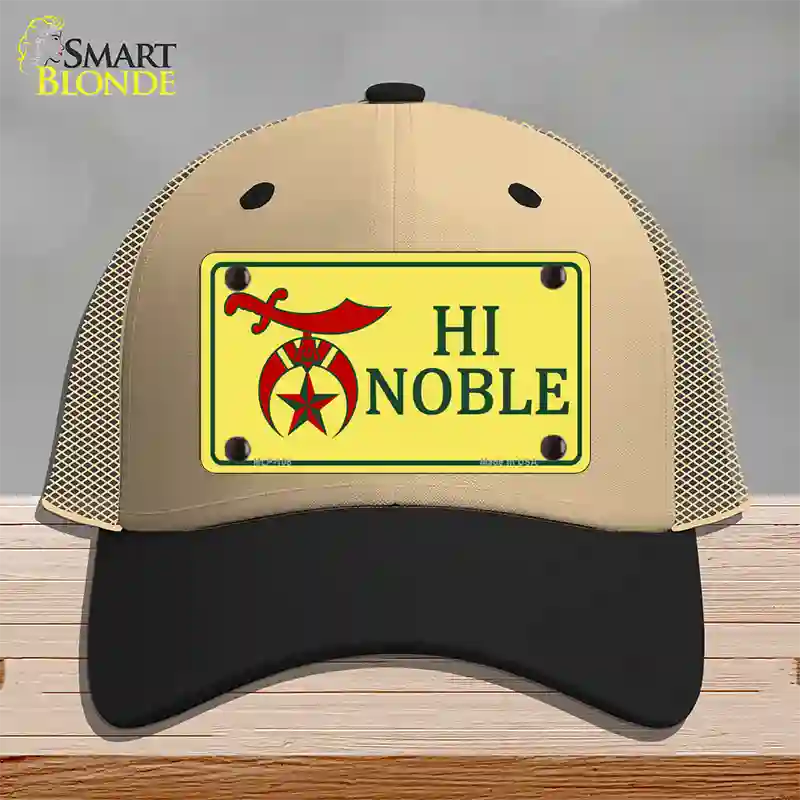 High Noble Novelty License Plate Hat Mesh / Khaki|Black