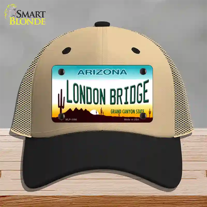 London Bridge Arizona Novelty License Plate Hat Mesh / Khaki|Black