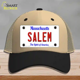 Salem Massachusetts Novelty License Plate Hat Mesh / Khaki|Black