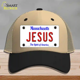 Jesus Massachusetts Novelty License Plate Hat Mesh / Khaki|Black