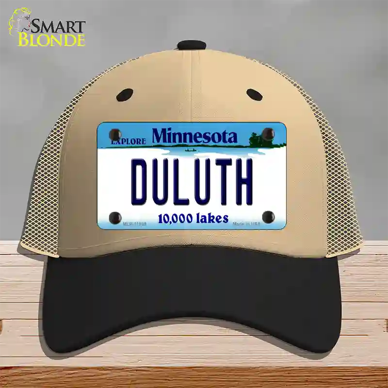 Duluth Minnesota State Novelty License Plate Hat Mesh / Khaki|Black