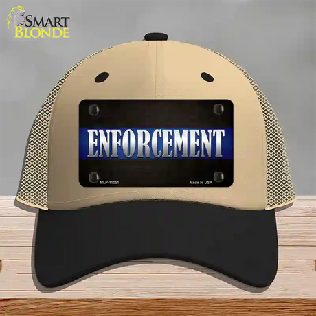 Enforcement Novelty License Plate Hat Mesh / Khaki|Black