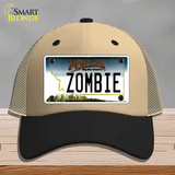 Zombie Montana State Novelty License Plate Hat Mesh / Khaki|Black