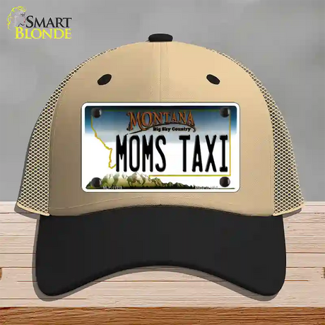 Moms Taxi Montana State Novelty License Plate Hat Mesh / Khaki|Black