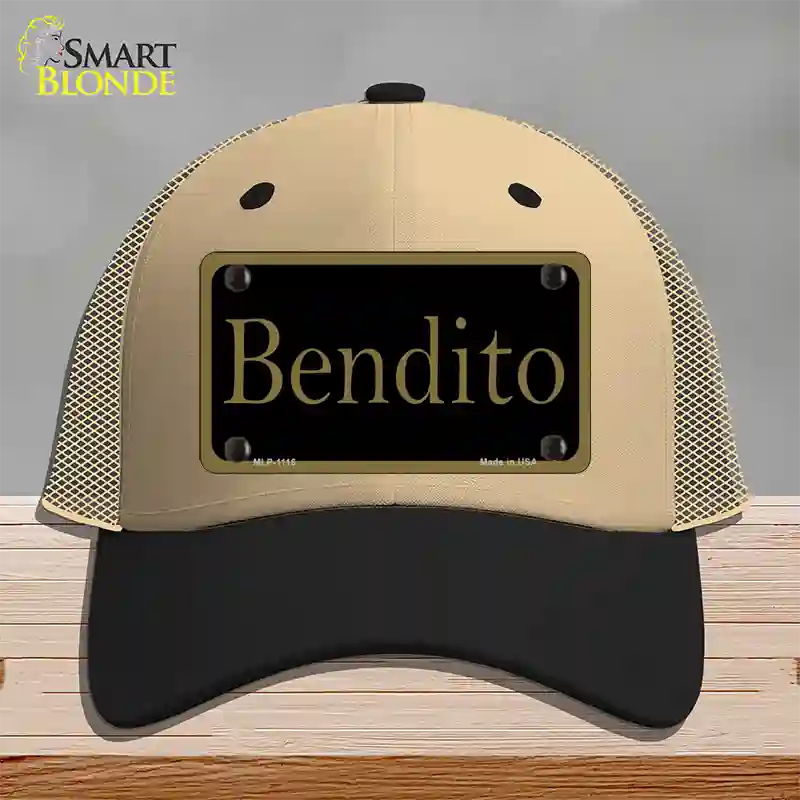 Bendito Novelty License Plate Hat Mesh / Khaki|Black