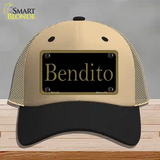 Bendito Novelty License Plate Hat Mesh / Khaki|Black