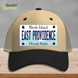 East Providence Rhode Island State Novelty License Plate Hat Mesh / Khaki|Black