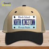 North Kingstown Rhode Island State Novelty License Plate Hat Mesh / Khaki|Black