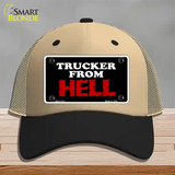 Mesh From Hell Novelty License Plate Hat Mesh / Khaki|Black