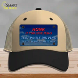 Honk If You Love Jesus Novelty License Plate Hat Mesh / Khaki|Black