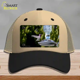 Hummingbird At Feeder Novelty License Plate Hat Mesh / Khaki|Black