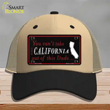 California Dude Novelty License Plate Hat Mesh / Khaki|Black