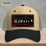 Hawaii Dude Novelty License Plate Hat Mesh / Khaki|Black