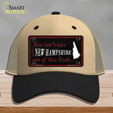 New Hampshire Dude Novelty License Plate Hat Mesh / Khaki|Black