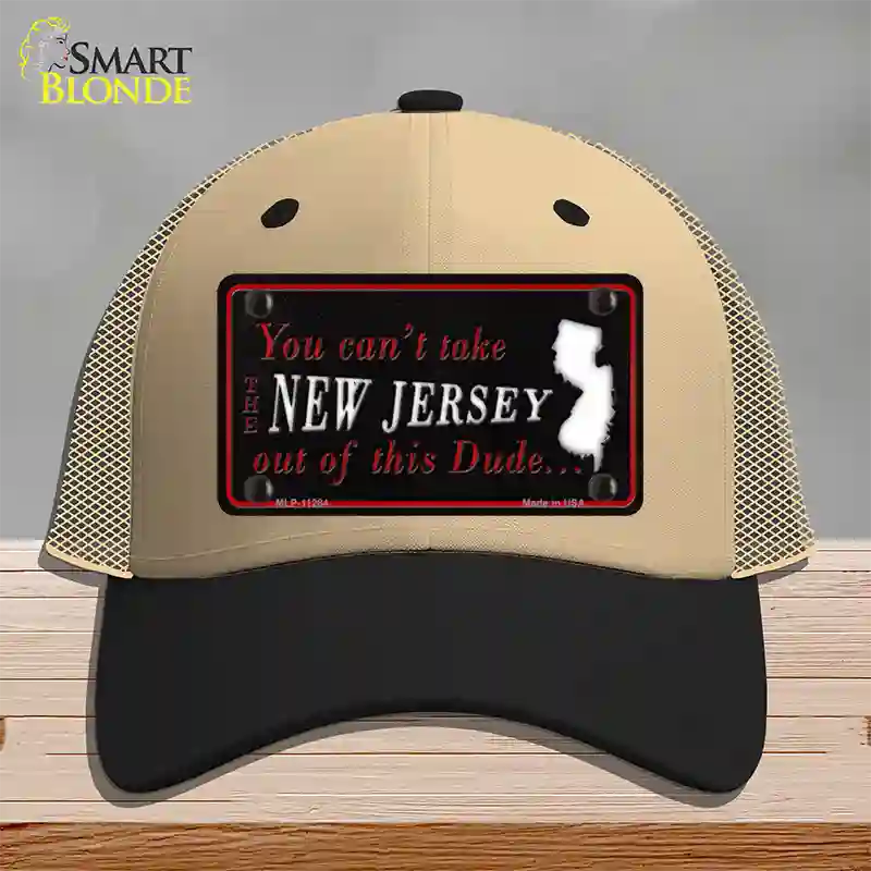 New Jersey Dude Novelty License Plate Hat Mesh / Khaki|Black