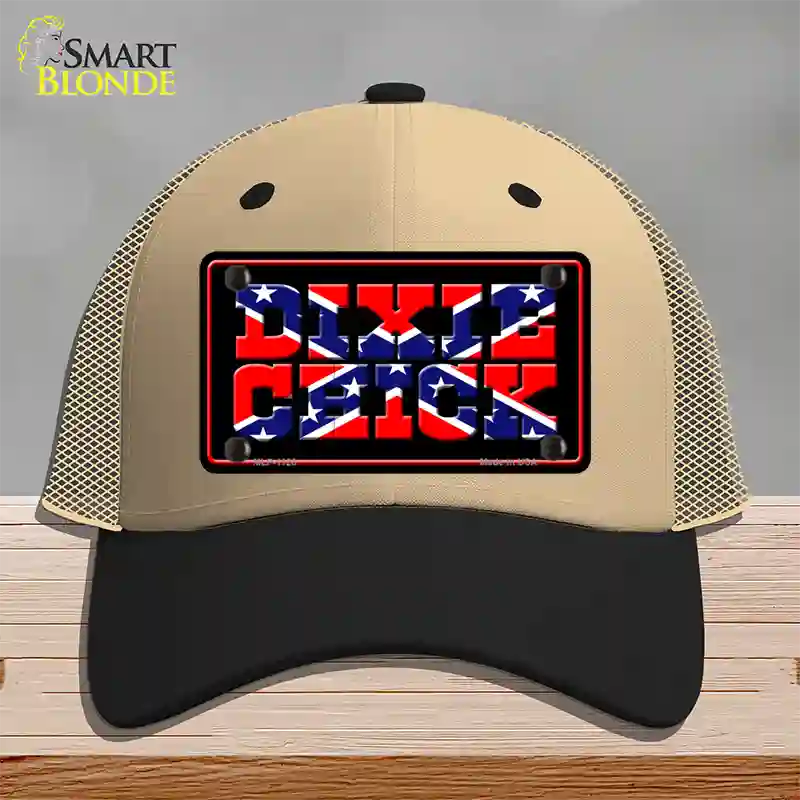 Dixie Chick Novelty License Plate Hat Mesh / Khaki|Black