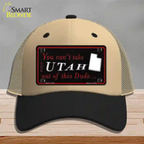 Utah Dude Novelty License Plate Hat Mesh / Khaki|Black